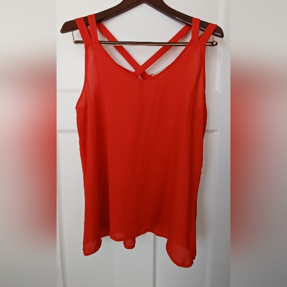 Pink Rose Vintage Red Tank Top
